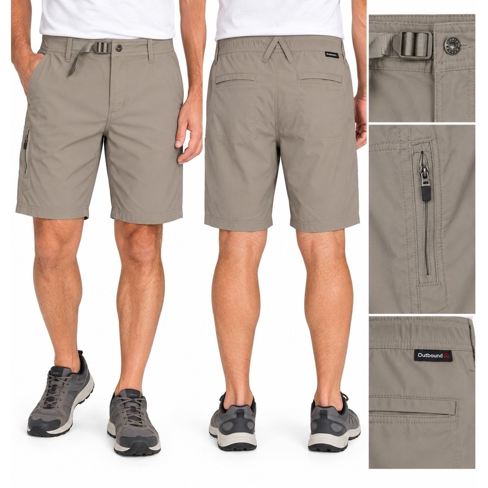 Gerry Mens Beige Hiking Cargo Shorts Size 36